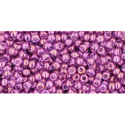 TOHO Round 11/0 Gold-Lustered Dk Amethyst 250gr - TR-11-205 TOHO Round 11/0 Gold-Lustered Dk Amethyst 250gr - TR-11-205