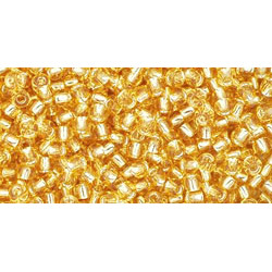 TOHO Round 11/0 Silver-Lined Lt Topaz 250gr - TR-11-22