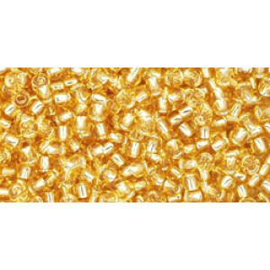 TOHO Round 11/0 Silver-Lined Lt Topaz 250gr - TR-11-22