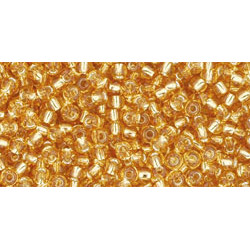 TOHO Round 11/0 Silver-Lined Med Topaz 250gr - TR-11-22B