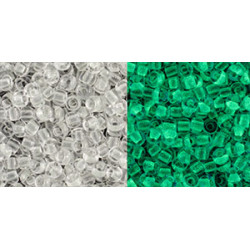 TOHO Round 11/0 Glow In The Dark - Crystal/Bright Green 250gr - TR-11-2710 TOHO Round 11/0 Glow In The Dark - Crystal/Bright Green 250gr - TR-11-2710