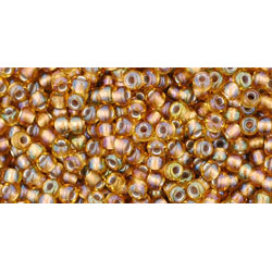 TOHO Round 11/0 Gold-Lined Rainbow Topaz 250gr - TR-11-278