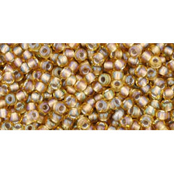 TOHO Round 11/0 Inside-Color Rainbow Lt Topaz/Gray-Lined 250gr - TR-11-279