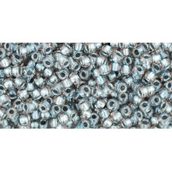 TOHO Round 11/0 Inside-Color Crystal/Metallic Blue-Lined 250gr - TR-11-288