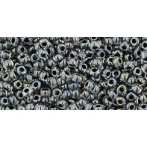 TOHO Round 11/0 Inside-Color Crystal/Dk Opaque Purple-Lined 250gr - TR-11-344