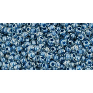 TOHO Round 11/0 Inside-Color Crystal/Capri-Lined 250gr - TR-11-347