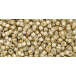 TOHO Round 11/0 Inside-Color Black Diamond/Orange Creme-Lined 250gr - TR-11-369