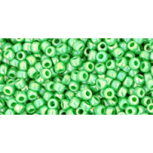 TOHO Round 11/0 Opaque-Rainbow Mint Green 250gr - TR-11-407