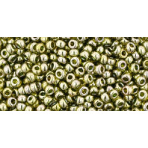 TOHO Round 11/0 Gold-Lustered Green Tea 250gr - TR-11-457