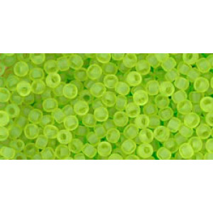 TOHO Round 11/0 Transparent-Frosted Lime Green 250gr - TR-11-4F