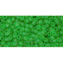 TOHO Round 11/0 Transparent-Frosted Peridot 250gr - TR-11-7F