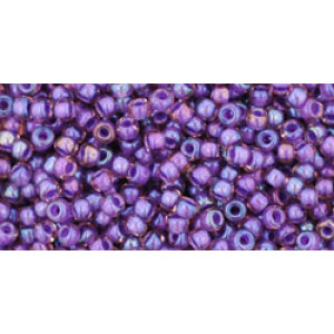 TOHO Round 11/0 Inside-Color Rainbow Rosaline/Opaque Purple-Lined 250gr - TR-11-928