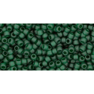 TOHO Round 11/0 Transparent-Frosted Green Emerald 250gr - TR-11-939F