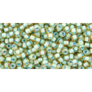 TOHO Round 11/0 Inside-Color Rainbow Lt Topaz/Sea Foam-Lined 250gr - TR-11-952