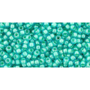 TOHO Round 11/0 Inside-Color Aqua/Lt Jonquil-Lined 250gr - TR-11-954