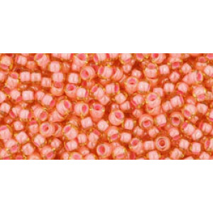 TOHO Round 11/0 Inside-Color Jonquil/Coral-Lined 250gr - TR-11-956