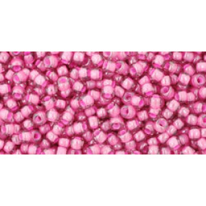 TOHO Round 11/0 Inside-Color Lt Amethyst/Pink-Lined 250gr - TR-11-959