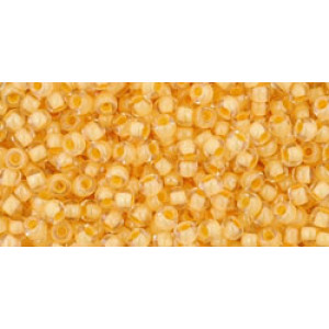 TOHO Round 11/0 Inside-Color Crystal/Butter-Lined 250gr - TR-11-961