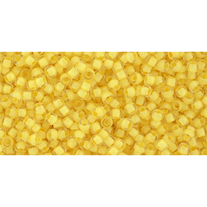 TOHO Round 11/0 Inside-Color Frosted Crystal/Butter-Lined 250gr - TR-11-961F