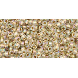 TOHO Round 11/0 Gold-Lined Rainbow Crystal 250gr - TR-11-994 TOHO Round 11/0 Gold-Lined Rainbow Crystal 250gr - TR-11-994
