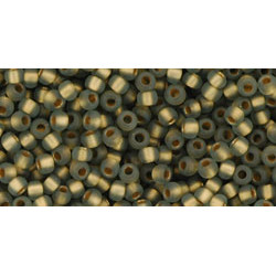 TOHO Round 11/0 Gold-Lined Frosted Black Diamond 250gr - TR-11-999F