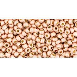 TOHO Round 11/0 PermaFinish - Matte Galvanized Peach Coral 250gr - TR-11-PF552F