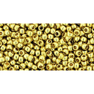 TOHO Round 11/0 PermaFinish - Galvanized Yellow Gold 250gr - TR-11-PF559