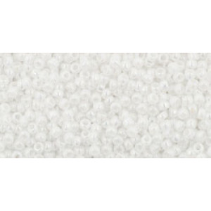 TOHO Round 15/0 Opaque-Rainbow White 100gr - TR-15-401