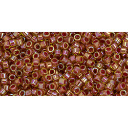 TOHO Treasure 11/0 Orange-Lined Lime Rainbow 100gr - TT-01-1823