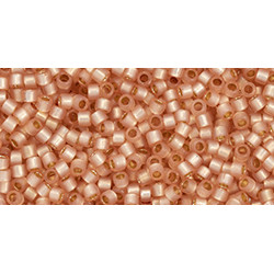 TOHO Treasure 11/0 PermaFinish Translucent Silver-Lined Peach 100gr - TT-01-PF2111
