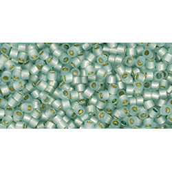 TOHO Treasure 11/0 PermaFinish Translucent Silver-Lined Lt Aqua 100gr - TT-01-PF2116