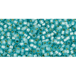 TOHO Treasure 11/0 PermaFinish Translucent Silver-Lined Aqua 100gr - TT-01-PF2117