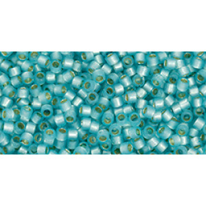TOHO Treasure 11/0 PermaFinish Translucent Silver-Lined Aqua 100gr - TT-01-PF2117