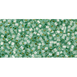 TOHO Treasure 11/0 PermaFinish Translucent Silver-Lined Lt Peridot 100gr - TT-01-PF2118