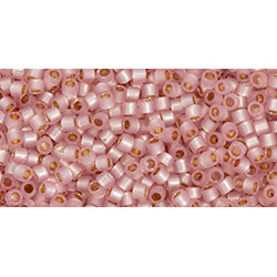 TOHO Treasure 11/0 PermaFinish Translucent Silver-Lined Soft Pink 100gr - TT-01-PF2120