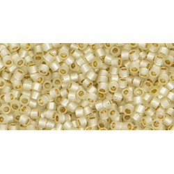TOHO Treasure 11/0 PermaFinish Translucent Silver-Lined Lt Jonquil 100gr - TT-01-PF2125