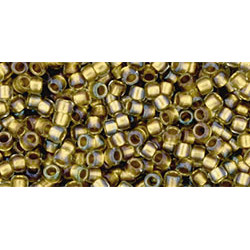 TOHO Takumi Round 11/0 Inside-Color Crystal/Gold-Lined 250gr - TTR-11-262