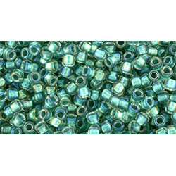 TOHO Takumi Round 11/0 Inside-Color Rainbow Crystal/Teal-Lined 250gr - TTR-11-264