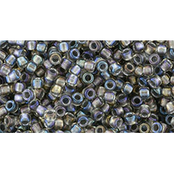 TOHO Takumi Round 11/0 Inside-Color Gold-Luster Crystal/Opaque Gray-Lined 250gr - TTR-11-266