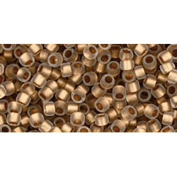 TOHO Takumi Round 11/0 Gold-Lined Frosted Crystal 250gr - TTR-11-989F