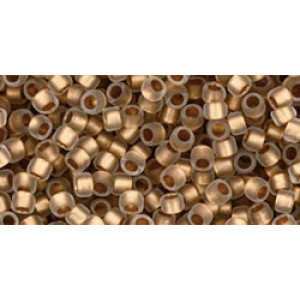 TOHO Takumi Round 11/0 Gold-Lined Frosted Crystal 250gr - TTR-11-989F