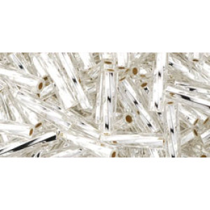 TOHO Twisted Bugle 9mm Silver-Lined Crystal 250gr - TW-03-21