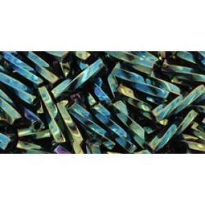 TOHO Twisted Bugle 9mm Metallic Iris - Green/Brown 250gr - TW-03-84
