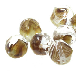 4mm Rd Lt Brown Tortoise Shell Apprx 38 Bead Per Strand
