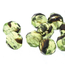 4mm Rd Green Tortoise Apprx 38 Bead Per Strand