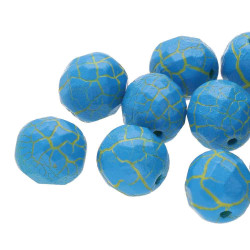 Fire Polish 6mm Ionic Blue/Yellow-25Bd/St 8St/Bg