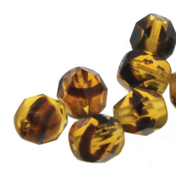 6mm Round Tortoise-Shell Apprx 25 Bead Per Strand
