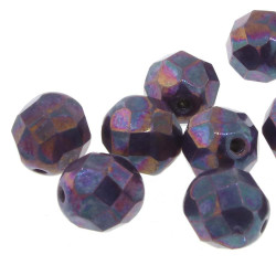 Fire Polish 6mm Nebula Violet 25 Bds/St 8St/Bg