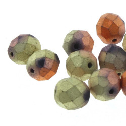 Fire Polish 6mm Matt Cali Gold Rush 25 Bds/St 8St/Bg