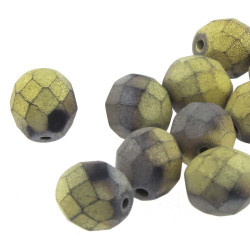 Fire Polish 6mm Matt Cali Graphite 25 Bds/St 8St/Bg